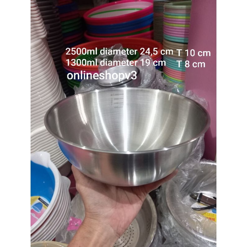 Mixing Bowl stainless / Baskom adonan stainless / Salad Bowl