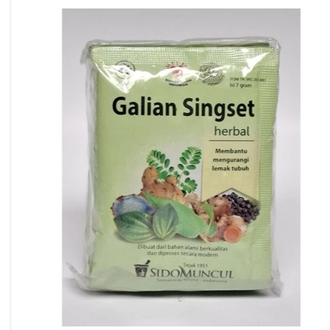 

Jamu Galian Singset sido muncul kemasan pack isi 10sachet