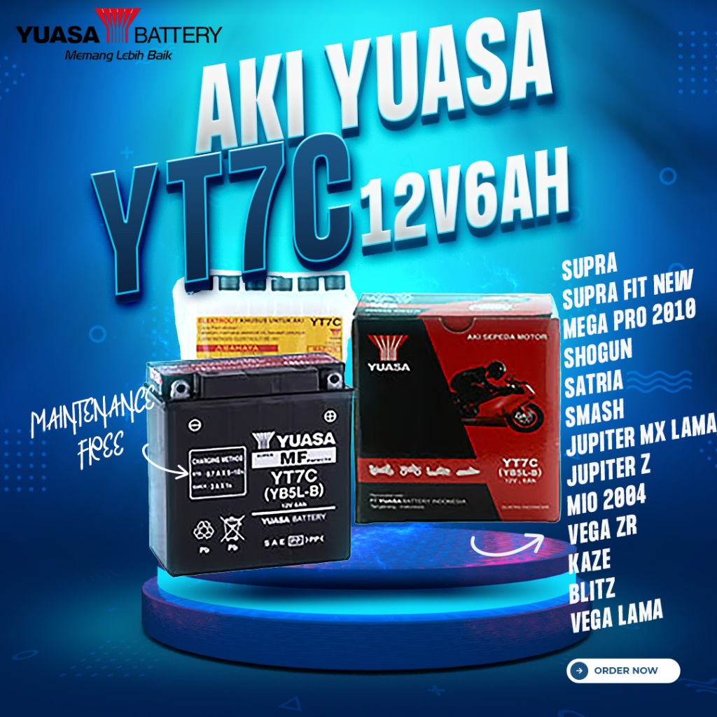 AKI YUASA KERING YT7-C YT7C SUPRA SUPRA FIT NEW MEGA PRO 2010 SHOGUN SATRIA SMASH TITAN JUPITER MX L