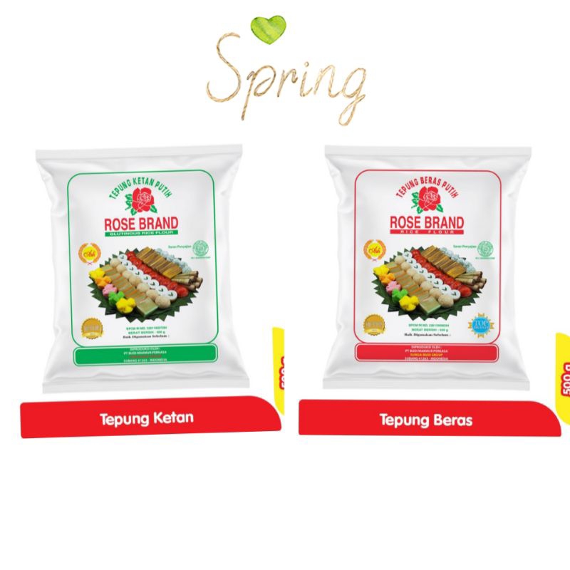 

food☘️Tepung Beras Ketan Putih 500gr Rose Brand | Bola Deli