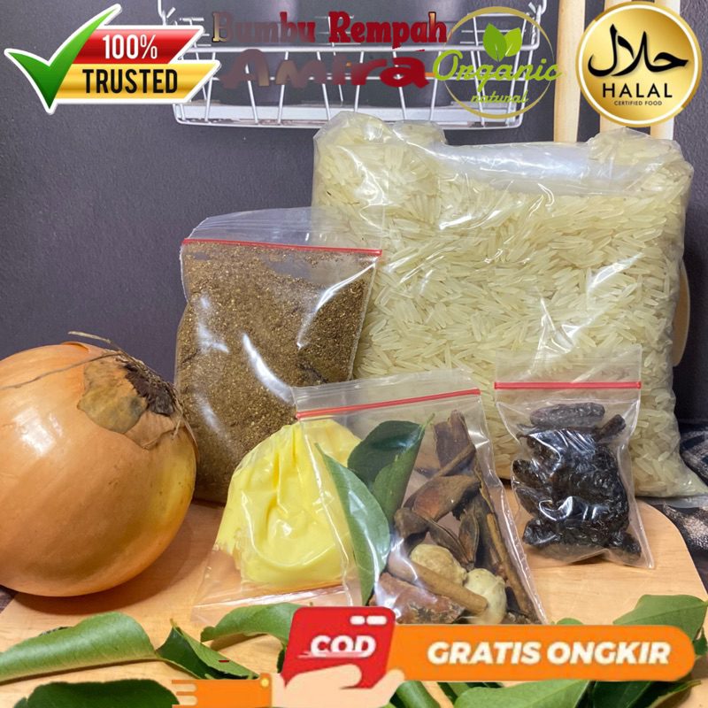 

Paket 1kg lengkap nasi kebuli + BOMBAY premium (beras basmati)