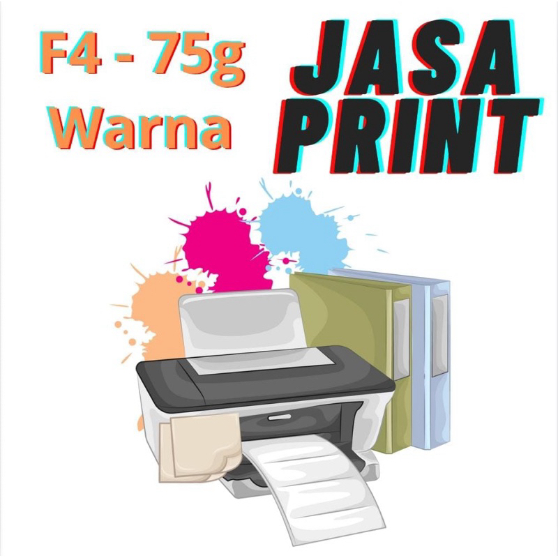 Jasa Print Online Kertas HVS F4 75gr (Warna)
