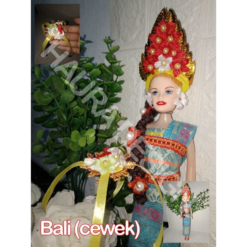 BAJU CEWEK boneka berbie/ Baju boneka Adat Nusantara / tugas P5 / baju boneka Kain Perca