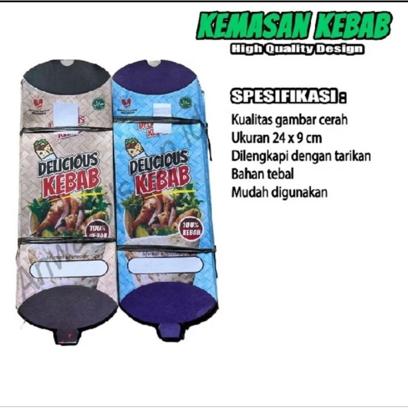 

kemasan kebab ukuran 24 x 9 cm // Dus Kebab Ukuran 24 x 9 cm.