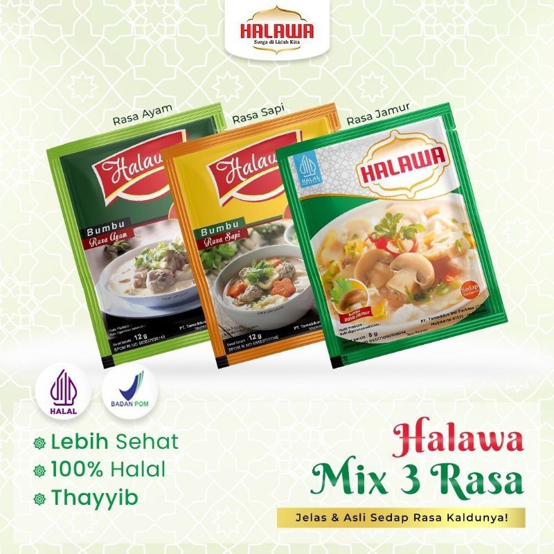 

Halawa Eceran Per Pack - Bumbu Masak Halal & Thoyib