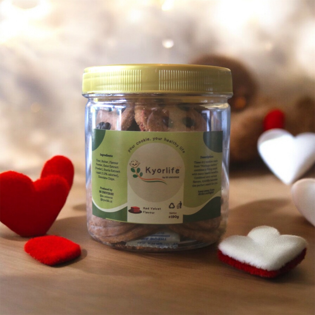 

KYORLIFE Rasa Red Velvet - Cookies Sehat Herbal Alami Daun Kelor dengan 4 Varian Rasa (READY STOCK!)