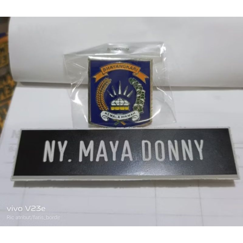 

Nama dada bayangkari Nama name tag pdh ibu bayangkari nama custum kilat nama akrilik