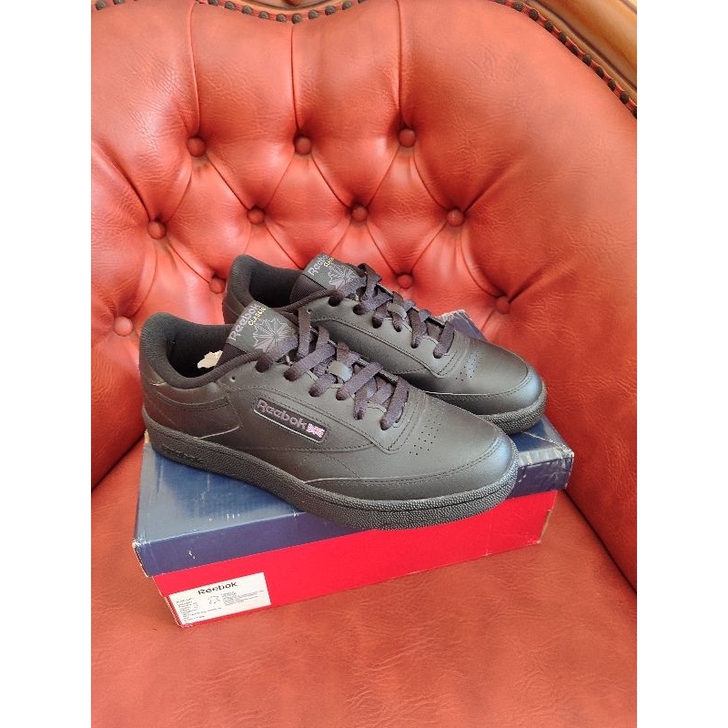 sepatu rebook club c85 full black