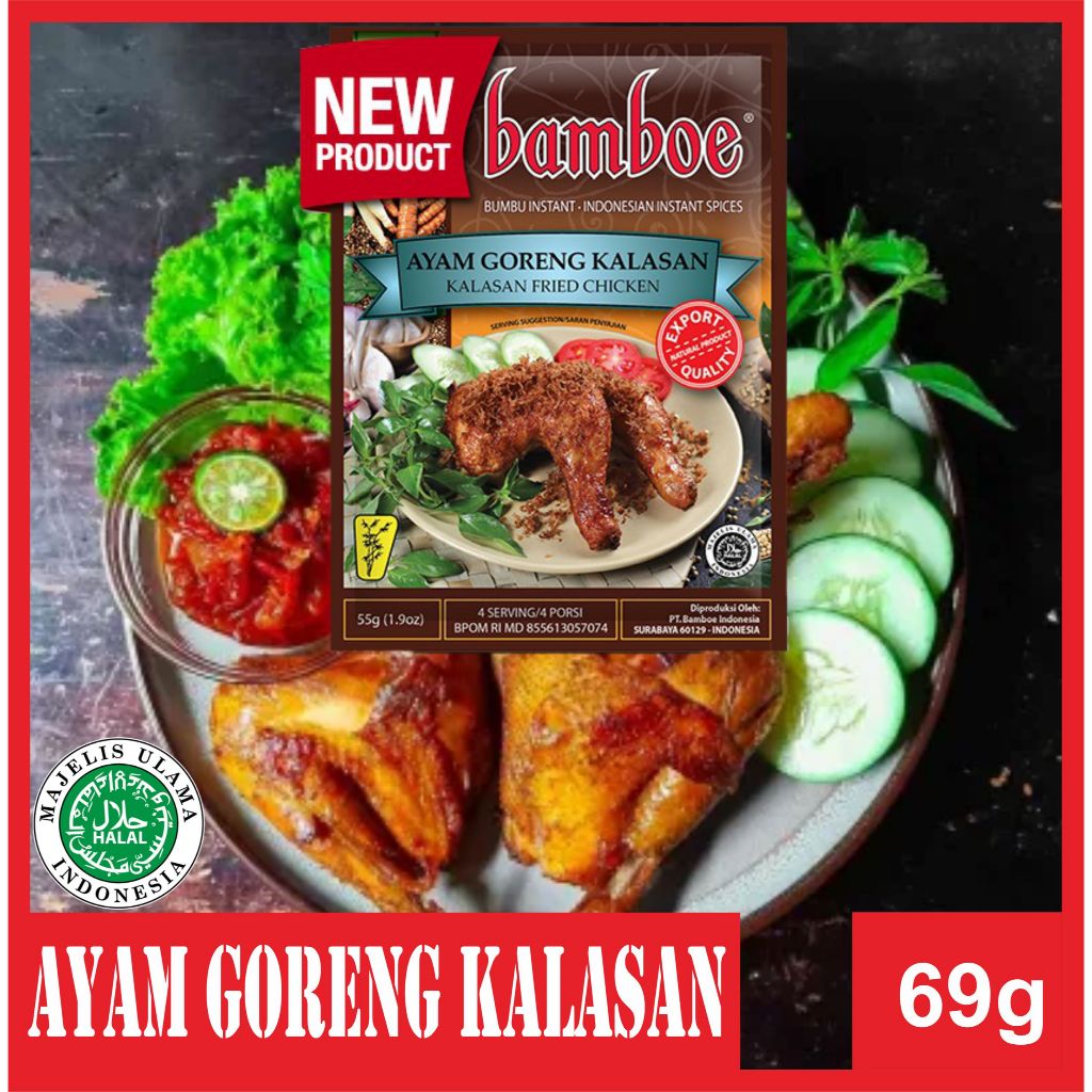 

New Product Bumbu Bamboe Ayam Goreng Kalasan Bambu Instant Ayam Goreng Kalasan Kalsan Fried Chicken 69g