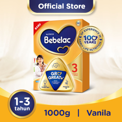 Bebelac 1+ Grogreat+ Susu Anak 1-3 Tahun - 1000g / 1kg - Exp 2027
