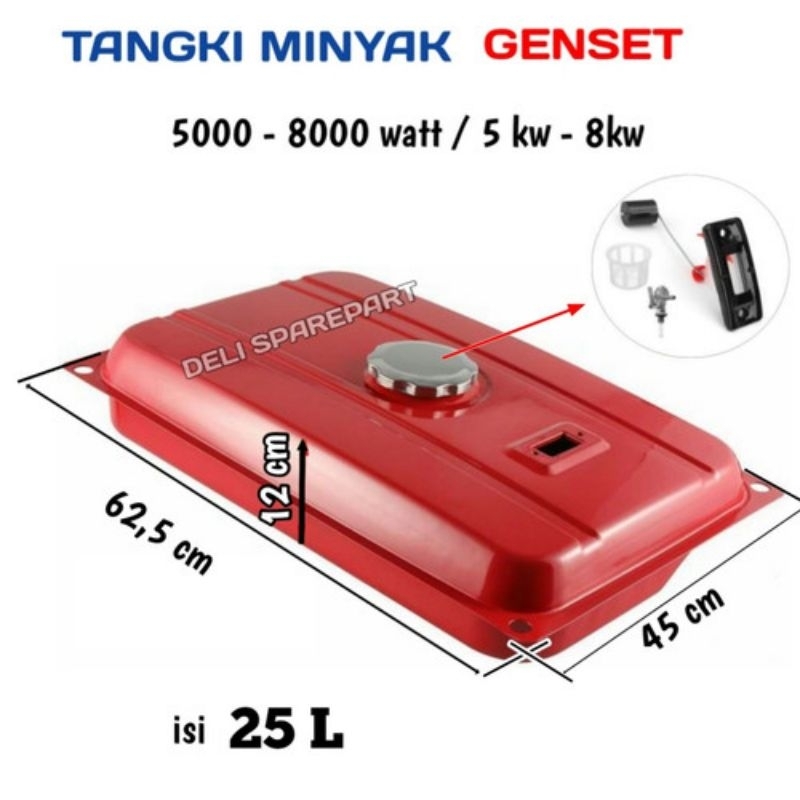 tengki bensin generator 5000 watt - 7500 Watt tengki genset 5kw