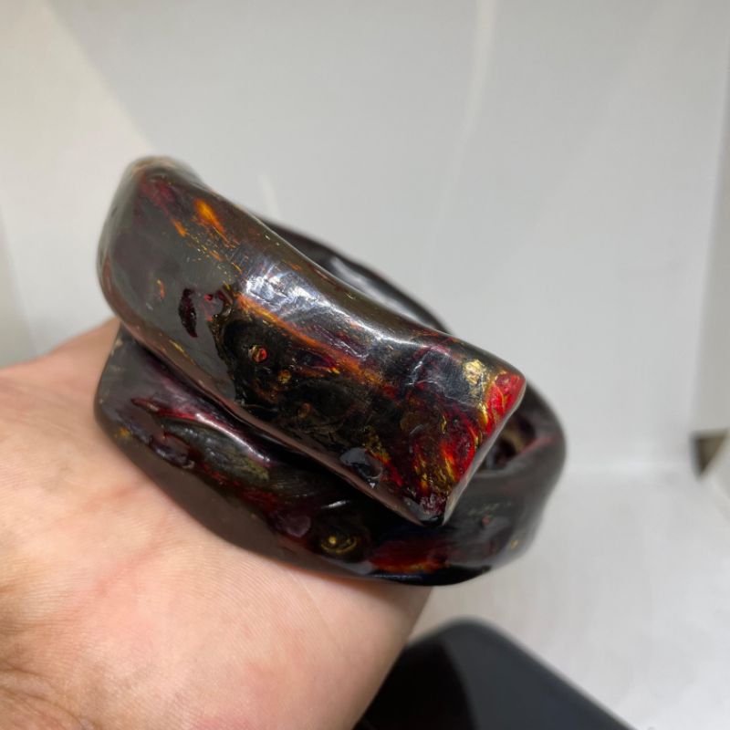 Gelang Akar Bahar Merah Tembus Cahaya Asli100% Original