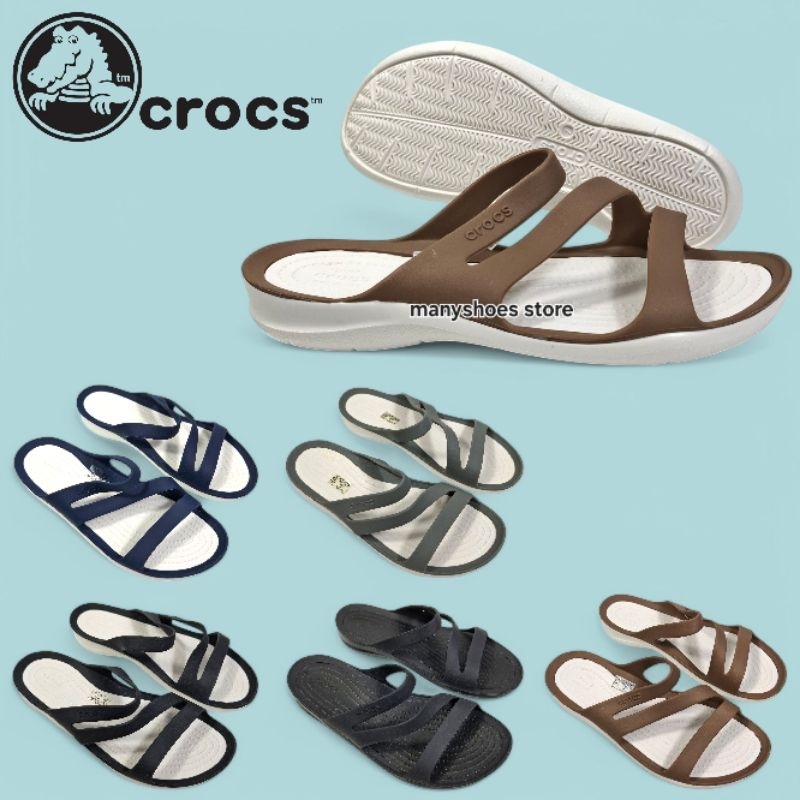 SANDAL CROCS SWIFTWATER/CROCS SWIFTWATER WOMEN/SANDAL CROCS WANITA/SANDAL FLAT WANITA
