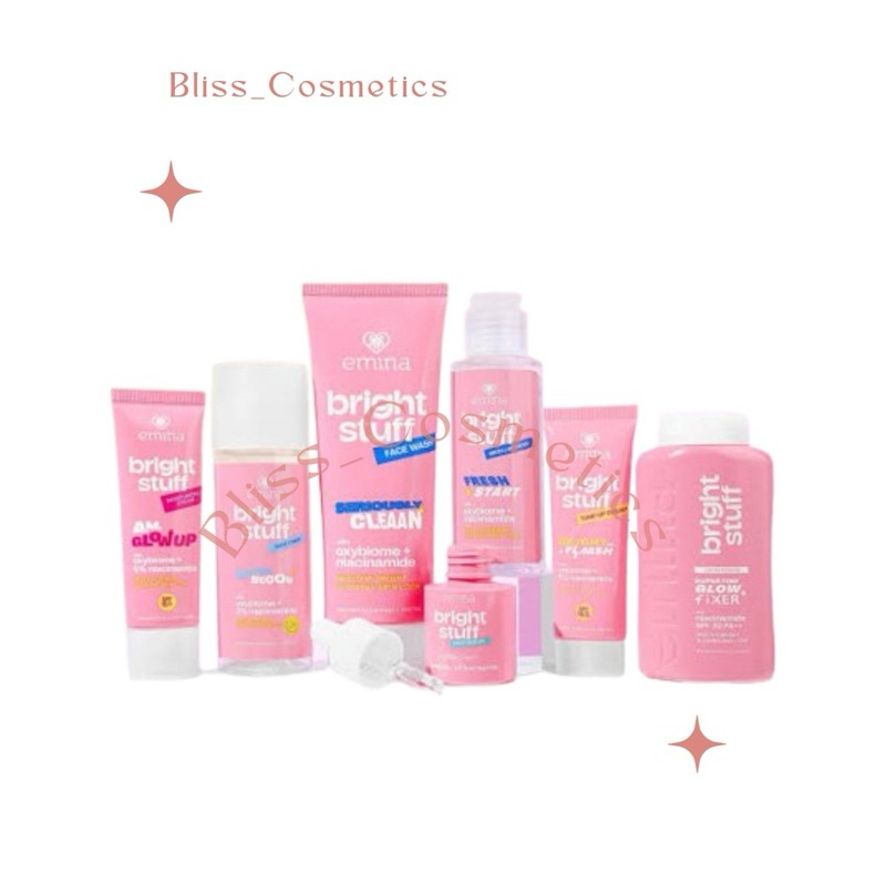 EMINA Bright Stuff Series Lengkap - Rangkaian Skincare Mencerahkan dan Melembabkan untuk Semua Jenis