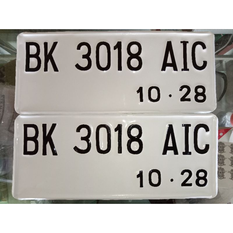 Custom Plat Nomor MOTOR Ukuran Sarang (Standart)