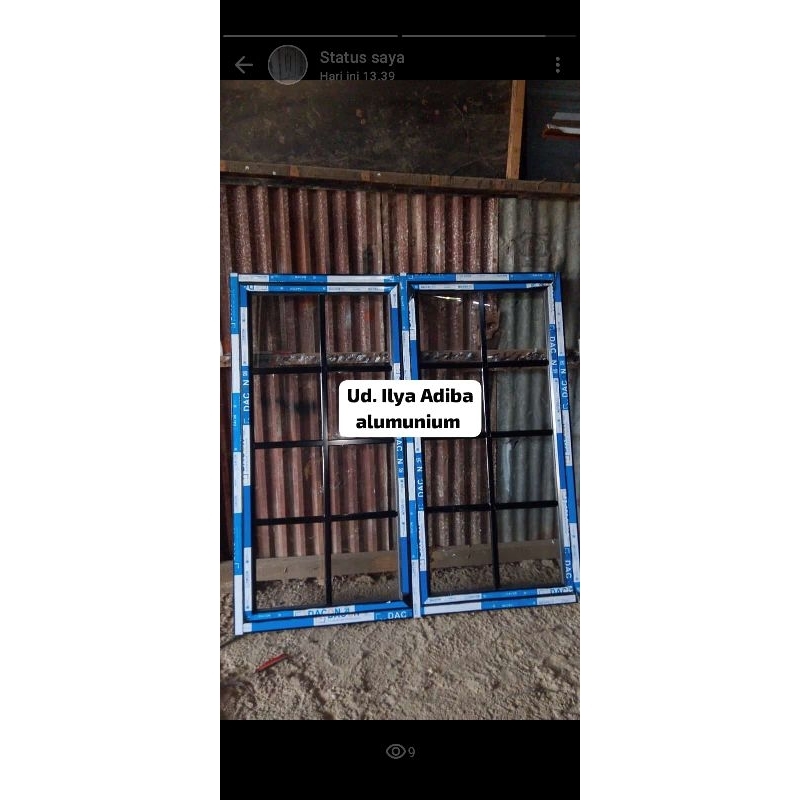 KUSEN JENDELA ALUMINIUM ORNAMEN MODEL DABEL/GANDENG UKURAN 120*100 BISA COSTUM UKURAN,MODEL,WARNA SE