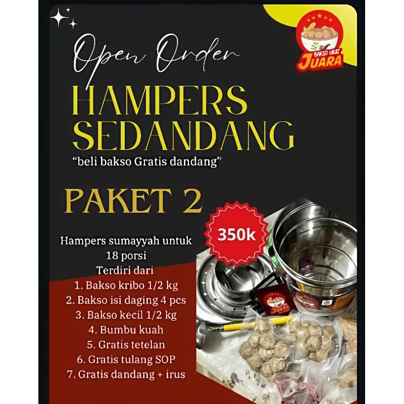 

Paket Sedandang 18 Porsi