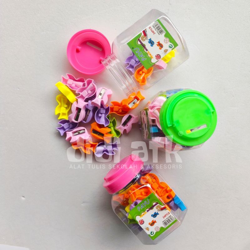 

Rautan Pensil Karakter Lucu Bonus Toples Isi 24 Pcs
