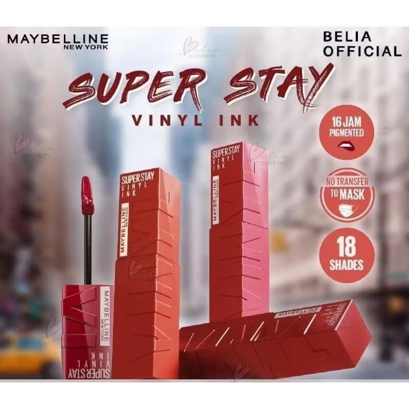 Lipstik Cream Glossy Maybelline/Vinyl superstay/Maybelline Vinyl