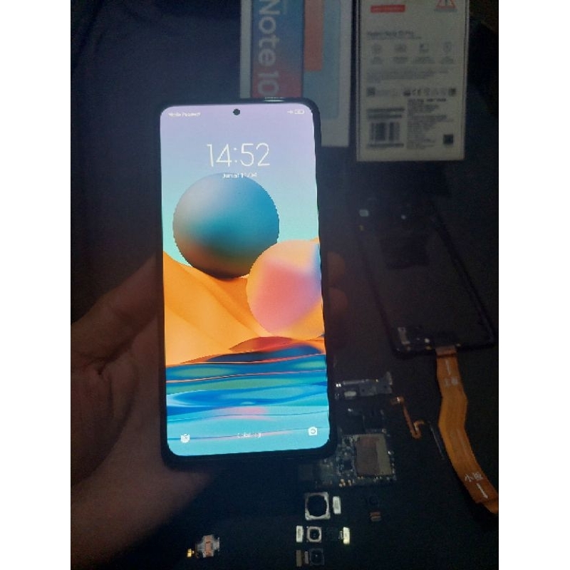 lcd+frame redmi note 10 pro copotan original