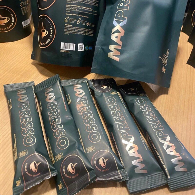 

maxpresso hwi jual per sachet ( ecer)