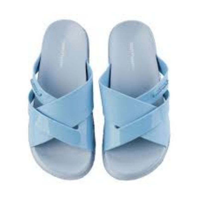HUSH PUPPIES PEYTON SLIP ON BLUE BIRU SIZE 39 SENDAL RUMAH EMPUK