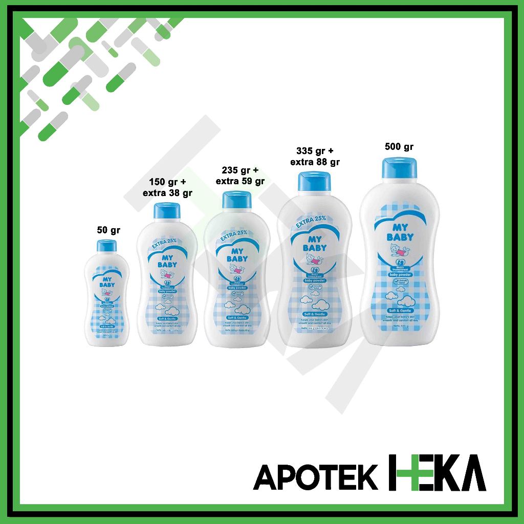 My Baby Powder Soft & Gentle - Bedak Bayi Bedak Anak Lembut Biru [TANGERANG]