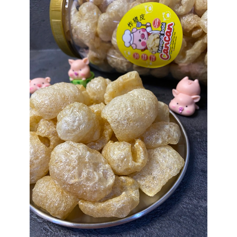 

best seller! PREORDER bisa BULK ORDER kerupuk babi kerubi cancan premium cujiuca dijamin enak renyah bikin nagih