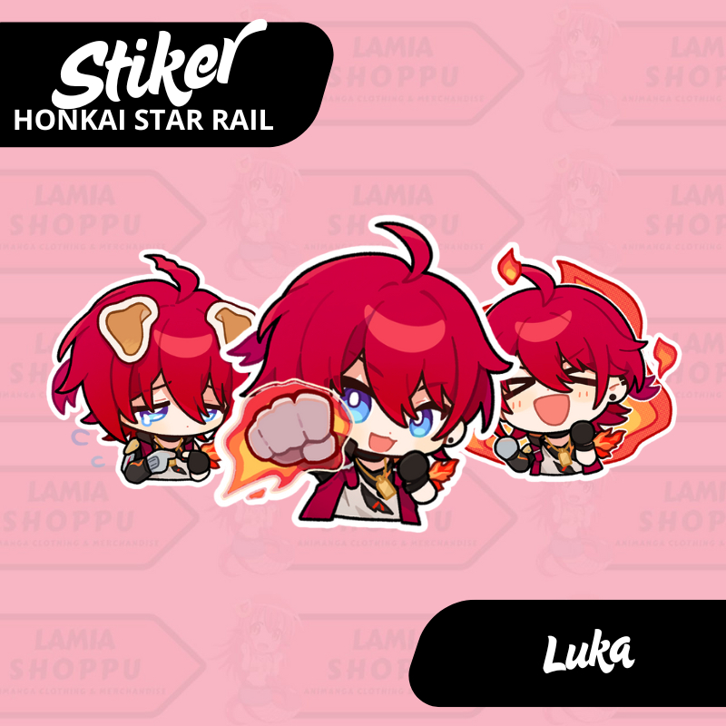 

Stiker Honkai Star Rail Luka | Sticker Luka HSR | Merch Anime Game Vinyl Anti Air