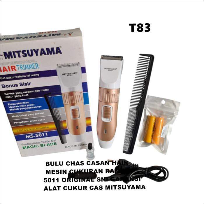 T83 ALAT CUKUR CAS MITSUYAMA 5011 ORIGINAL SNI GARANSI MESIN CUKURAN RAMBUT BULU CHAS CASAN HAIR CLI
