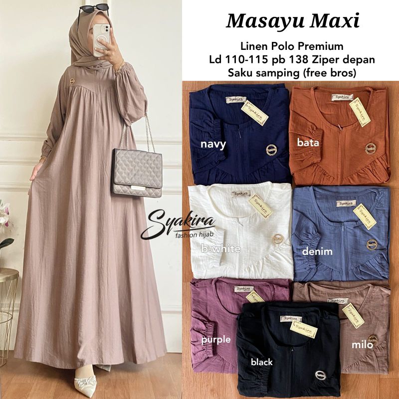 felisa maxy ori syakira / gamis cringkel ori premium / gamis jumbo / gamis polos busui
