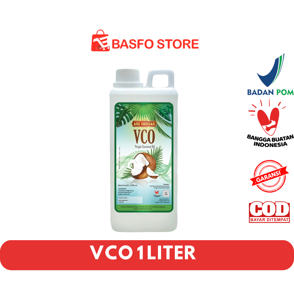 

Minyak goreng VCO kelapa 1 liter ash shihhah minyak kelapa murni non kolesterol sehat murah