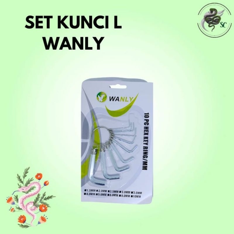 Set Kunci L 10 pcs Kunci L Sok Kecil WANLY