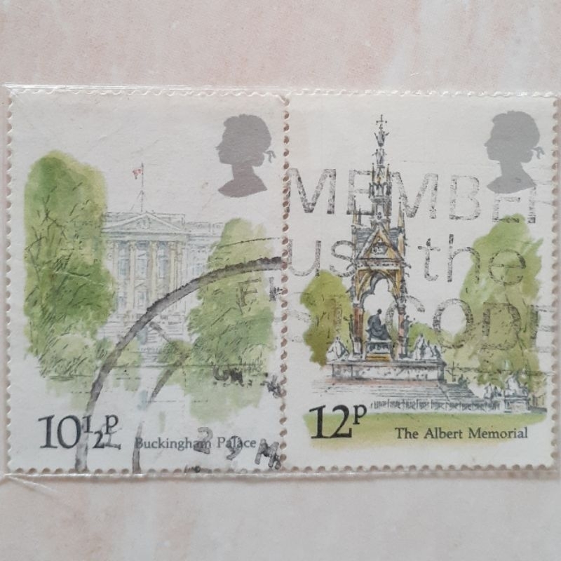 

Perangko Inggris Britania Raya & Irlandia Utara London Landmarks Tahun 1980 set 2pcs