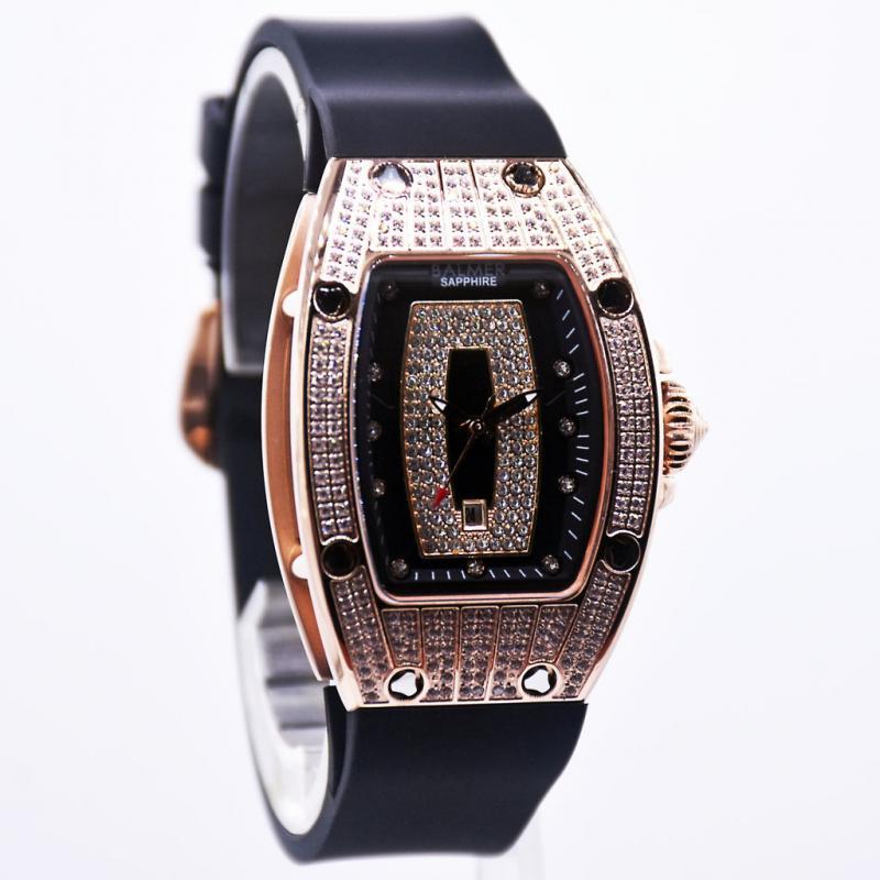 JAM TANGAN CEWEK BALMER  B.5135LR Black Rosegold ORIGINAL