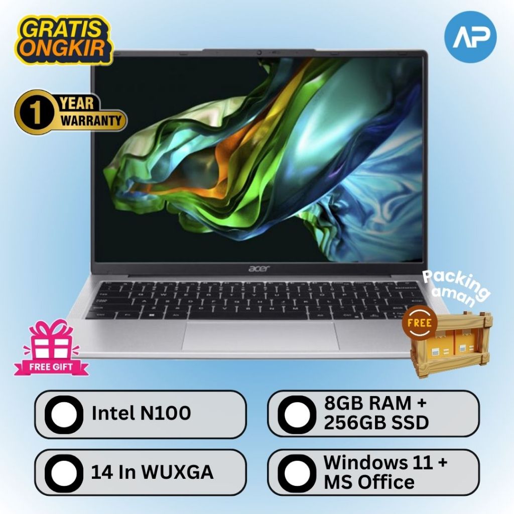 Laptop Acer Aspire Lite Intel N100 - 8GB - 256GB SSD - 14" - Windows
