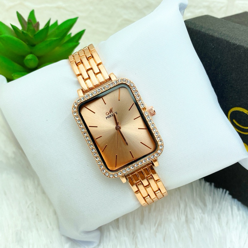 MIRETE Watch 282 Jam Tangan Wanita Rantai Fashion Elegan Mewah Casual Quartz Jam Tangan Cewek Rantai