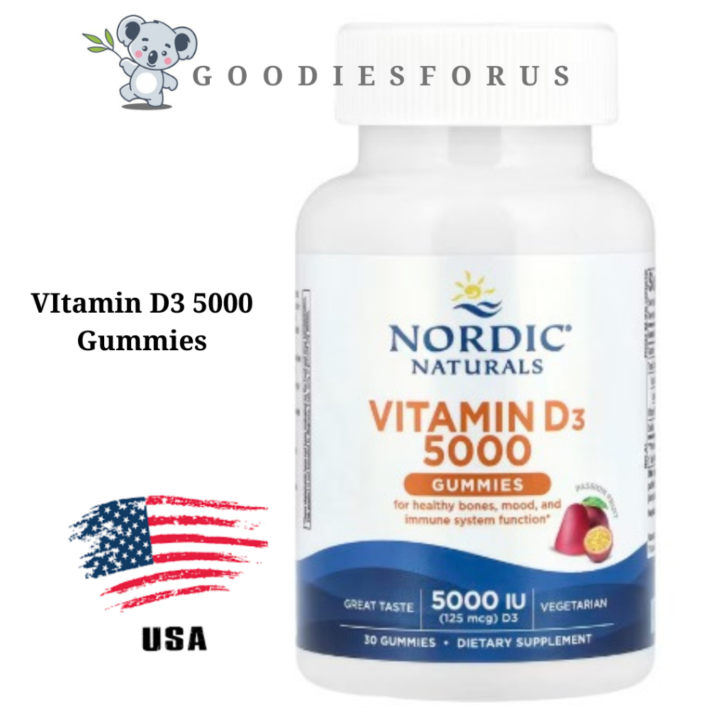 Nordic Naturals, Vitamin D3 5000 Gummies, Passion Fruit, 30 Gummies/D3 5000