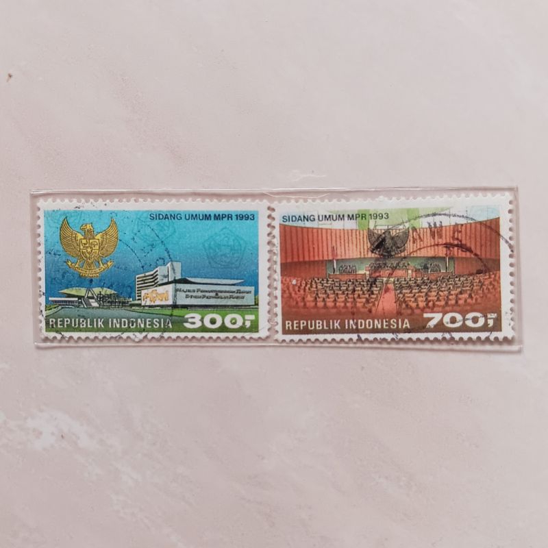 

(AC) Perangko Indonesia 1993 Sidang Umum MPR Set Lengkap 2 pcs Used