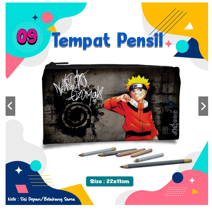 

TEMPAT PENSIL MOTIF ANIME NARUTO