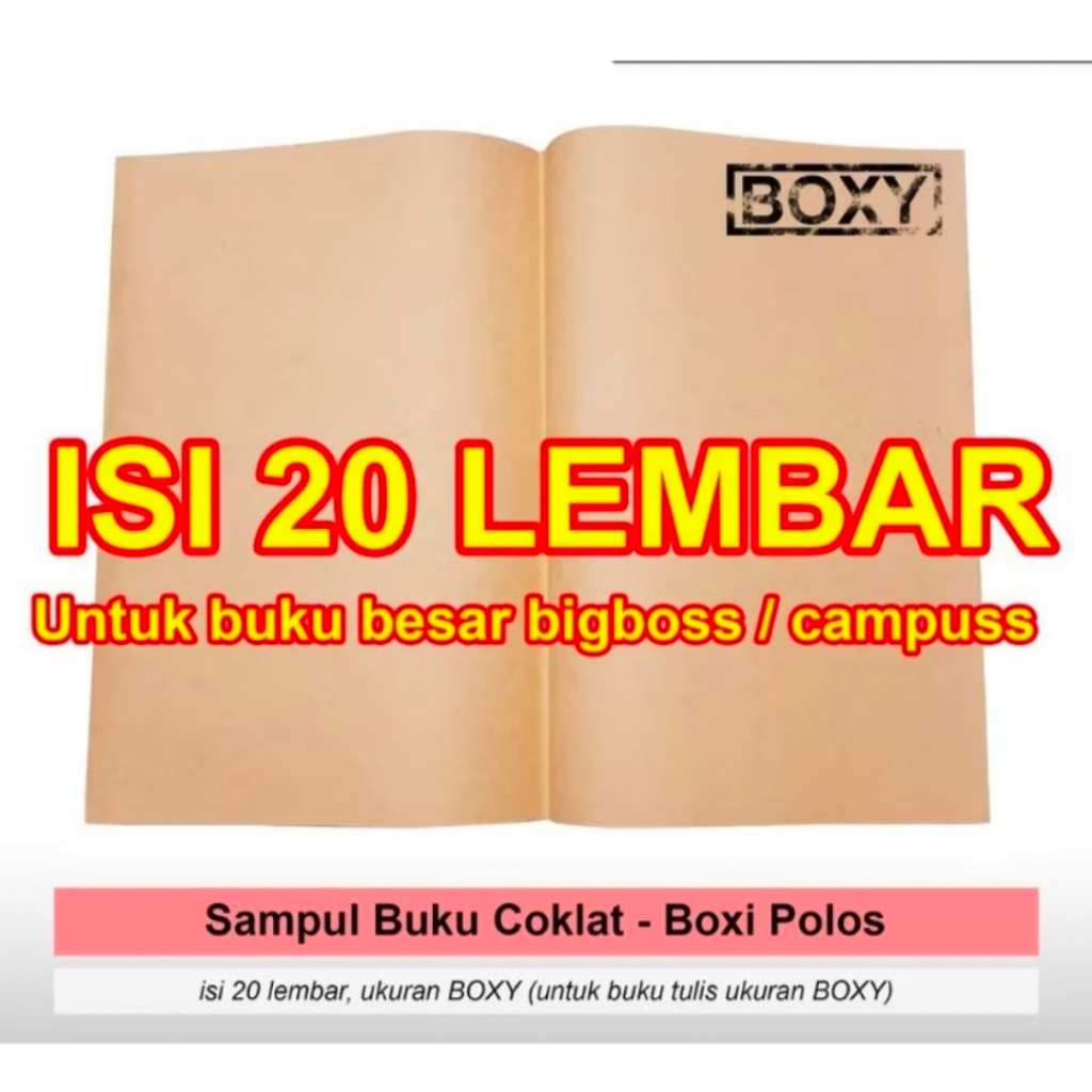 

Sampul Buku Coklat Samson Sampul Coklat Boxy Campus isi 20 lembar