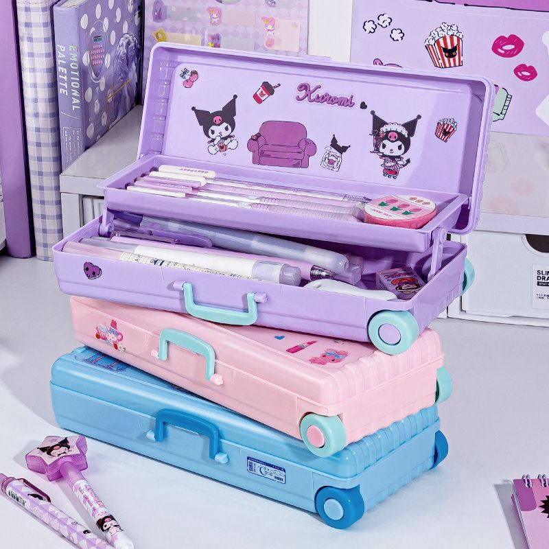 

Kotak Pensil Koper Troli Kulomi Sticker Tempat Pensil Tingkat Anak Sekolah