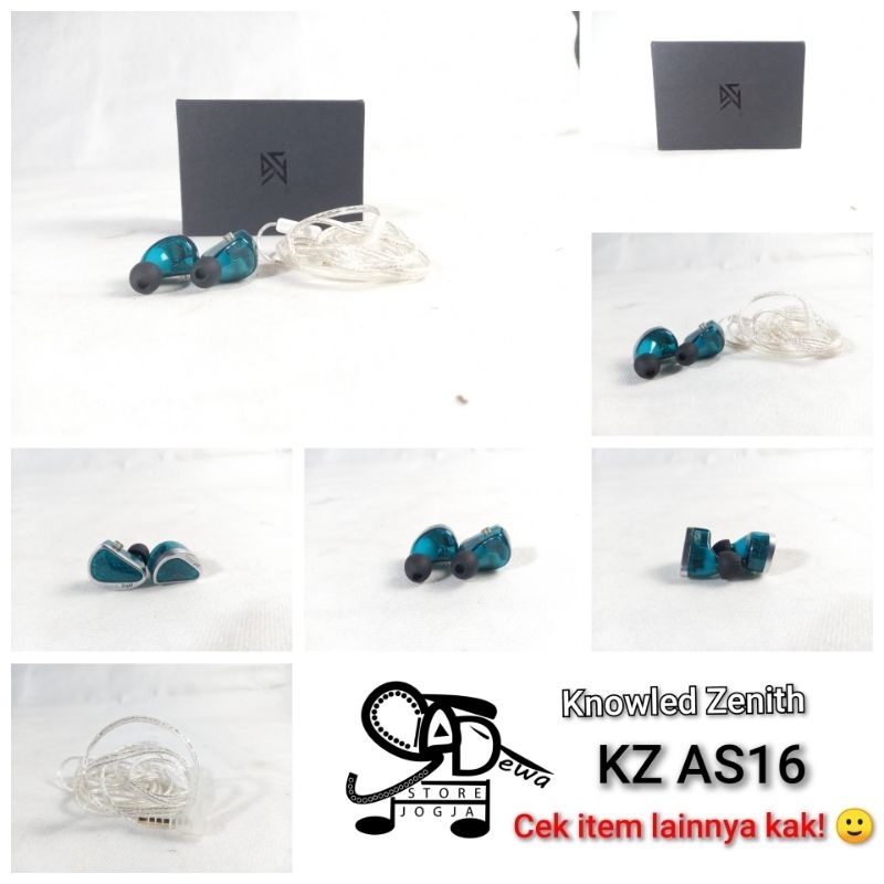 KZ AS16 KNOWLEDGE ZENIT IEM ZENITH AS 16 BA EARPHONE IEM with mic bekas preloved 2nd second seken