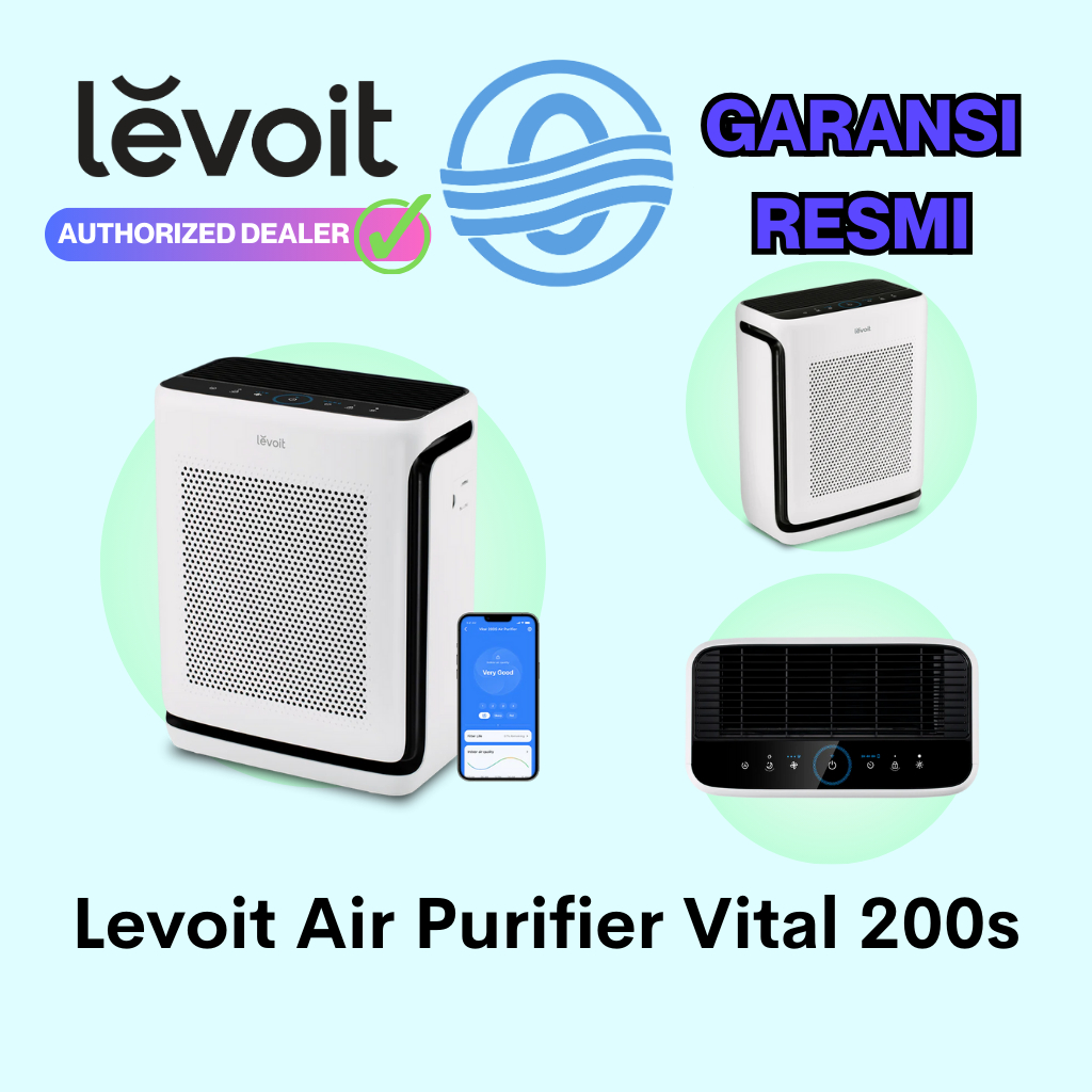 Levoit Vital 200S Air Purifier Pet Care - Smart WiFi HEPA 3-Stage Filtration untuk Ruangan 173 m²
