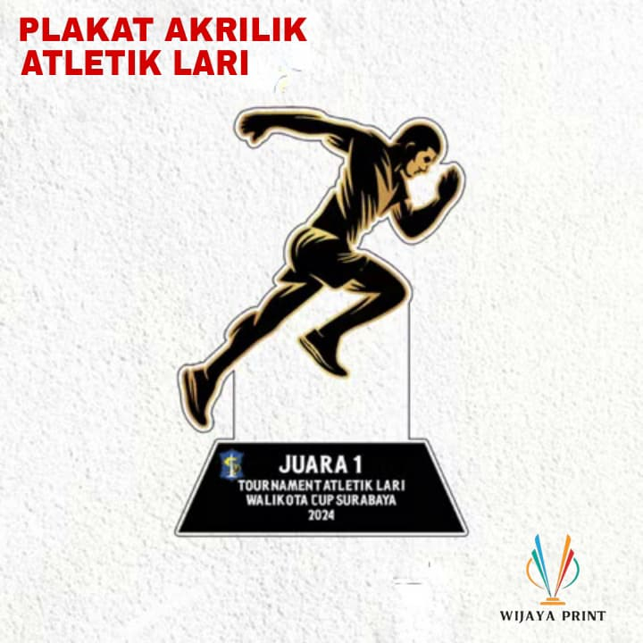 Piala Lomba Lari Piala Lomba Atletik Plakat Lari Plakat Lomba Lari Akrilik Custom