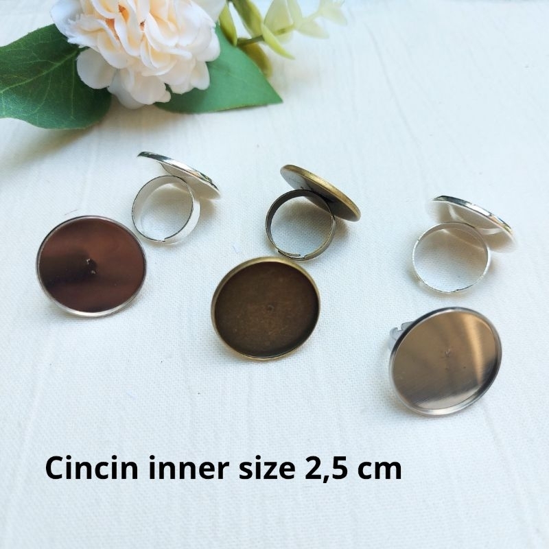 Frame cincin, cangkang cincin 2,5 cm