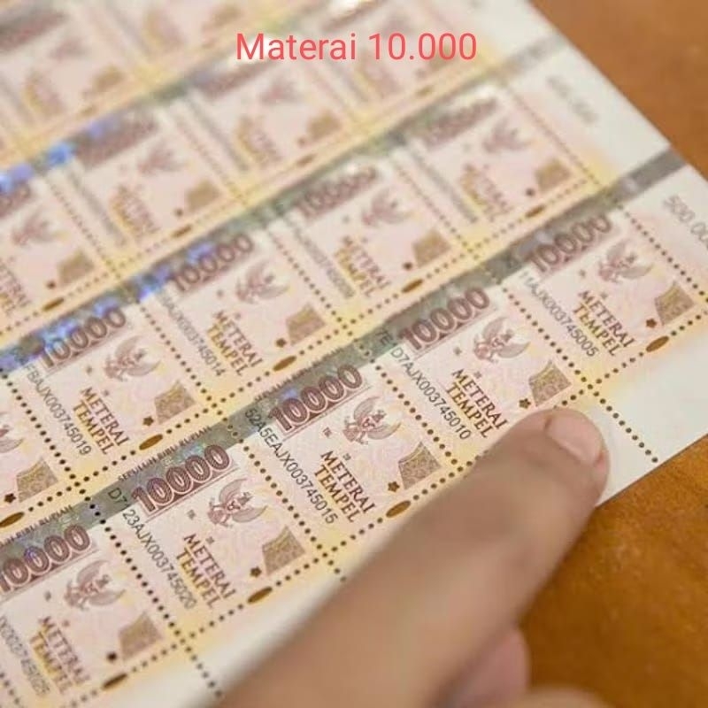

Materai 10000 Materai Tempel 10000