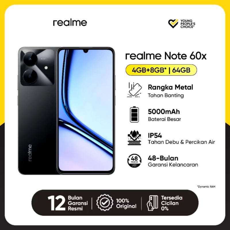 Realme Note 60x RAM 4/64 RAM 4/128