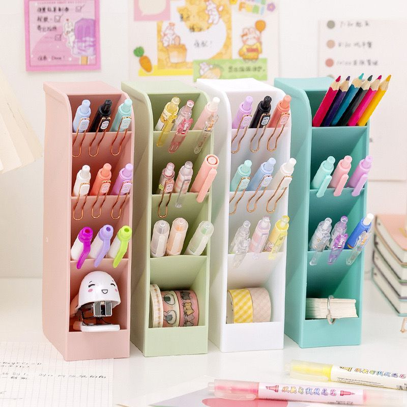 

ozozshop - Tempat Organizer 4 Layer Multifungsi #ST083 / Kotak Organizer Meja Pensil Make Up IHS-933 / Rak Pensil Lipstick / Peralatan Tulis Rumah Kantor