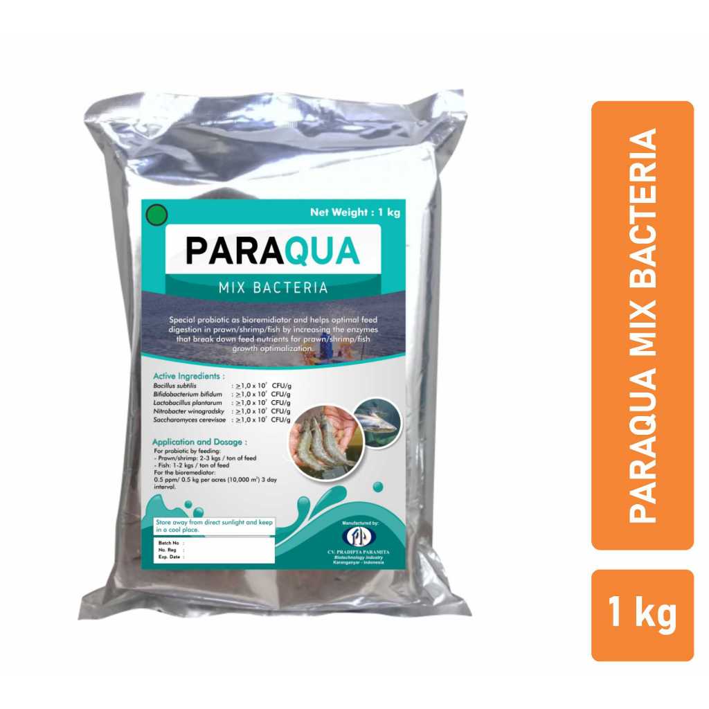 Probiotik Ikan dan Udang - Mampu meningkatkan enzim pemecah bahan pakan - PARAQUA MIX BACTERIA